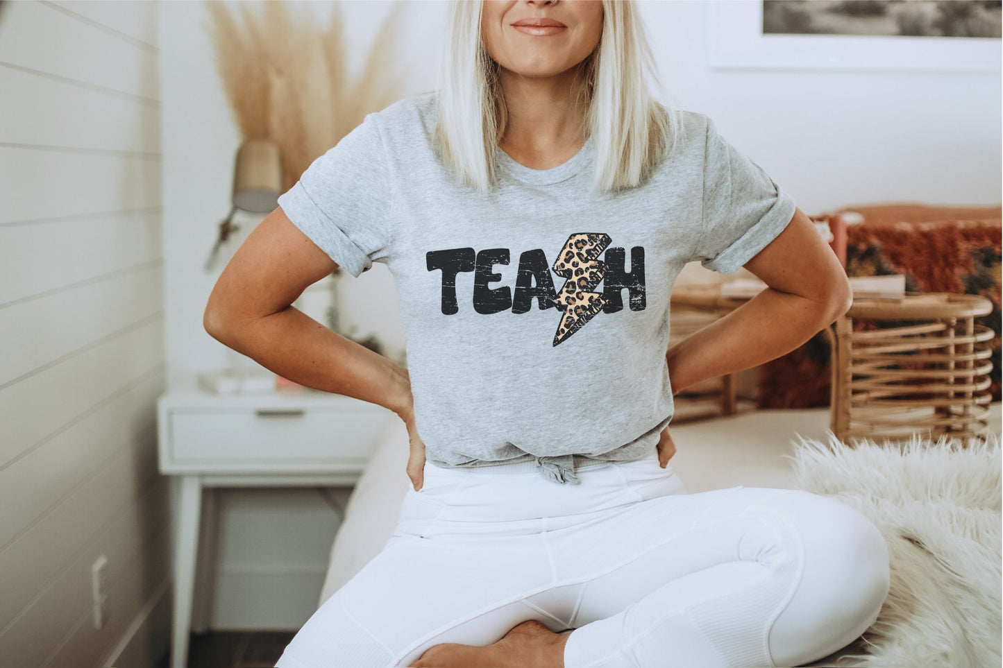 Teach png, Teach, Distressed Lightning Bolt PNG, Leopard Lightning Bolt png, Teach Tee Design