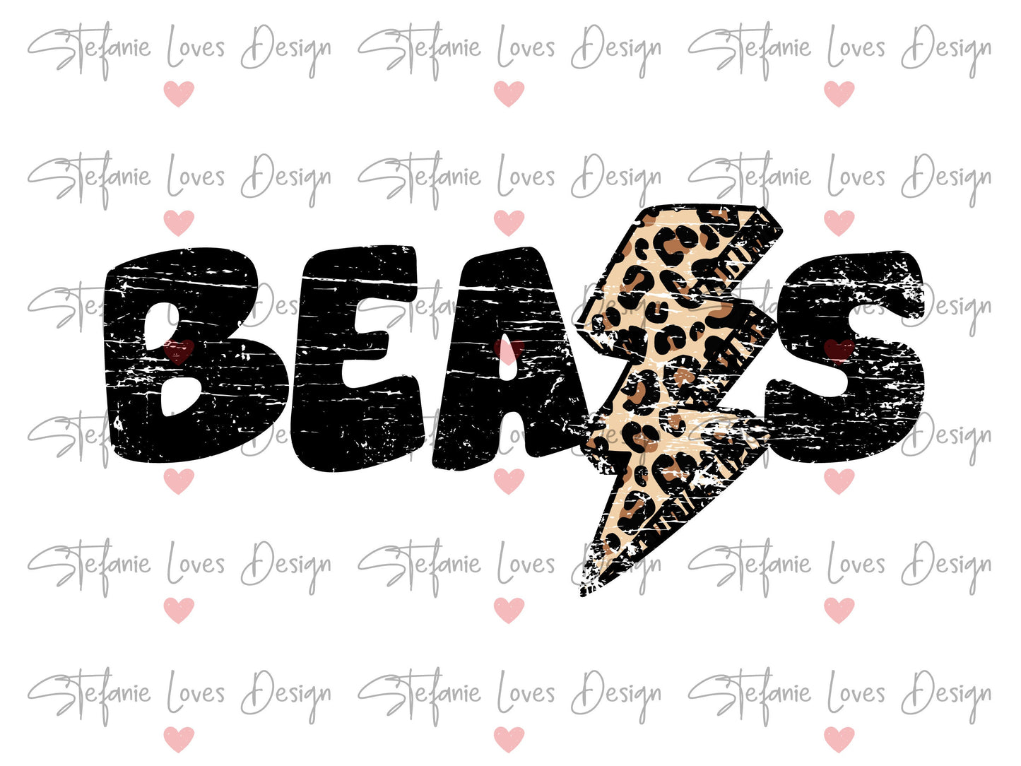 Bears Distressed Lightning Bolt PNG, Leopard Lightning Bolt png, Eagles Mascot