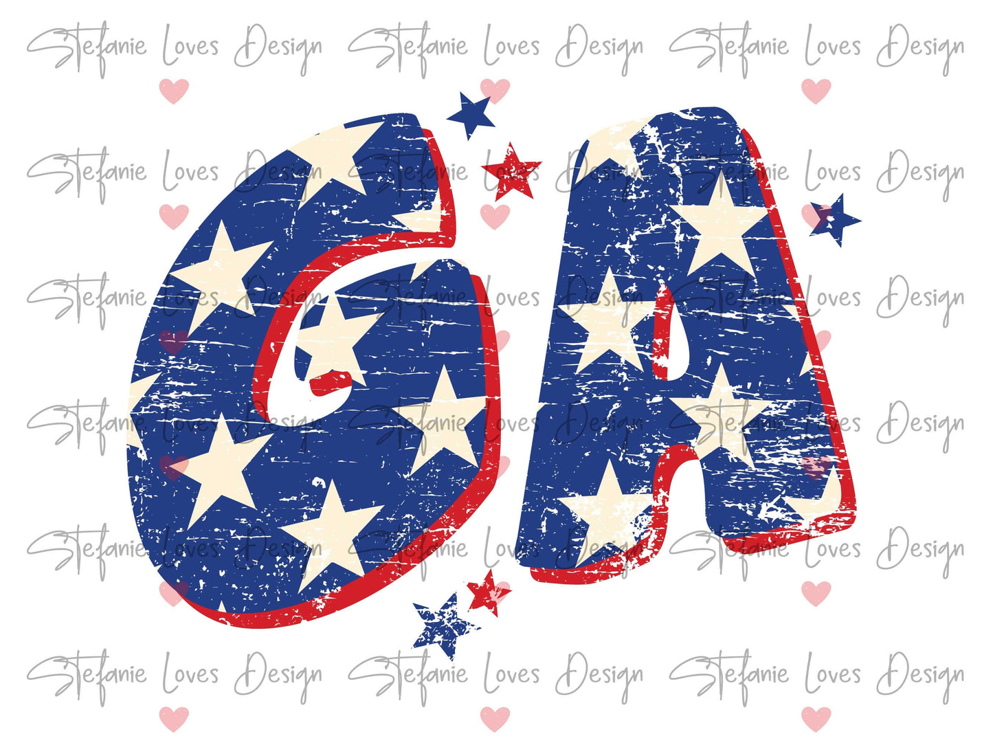 Georgia GA Star Distressed Patriotic Design, Georgia png, American Digital Download