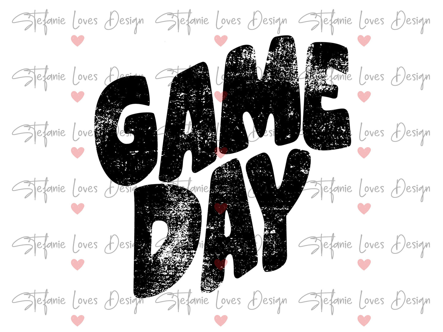 Game Day png, Distressed Game Day png, Sports png, Digital Design