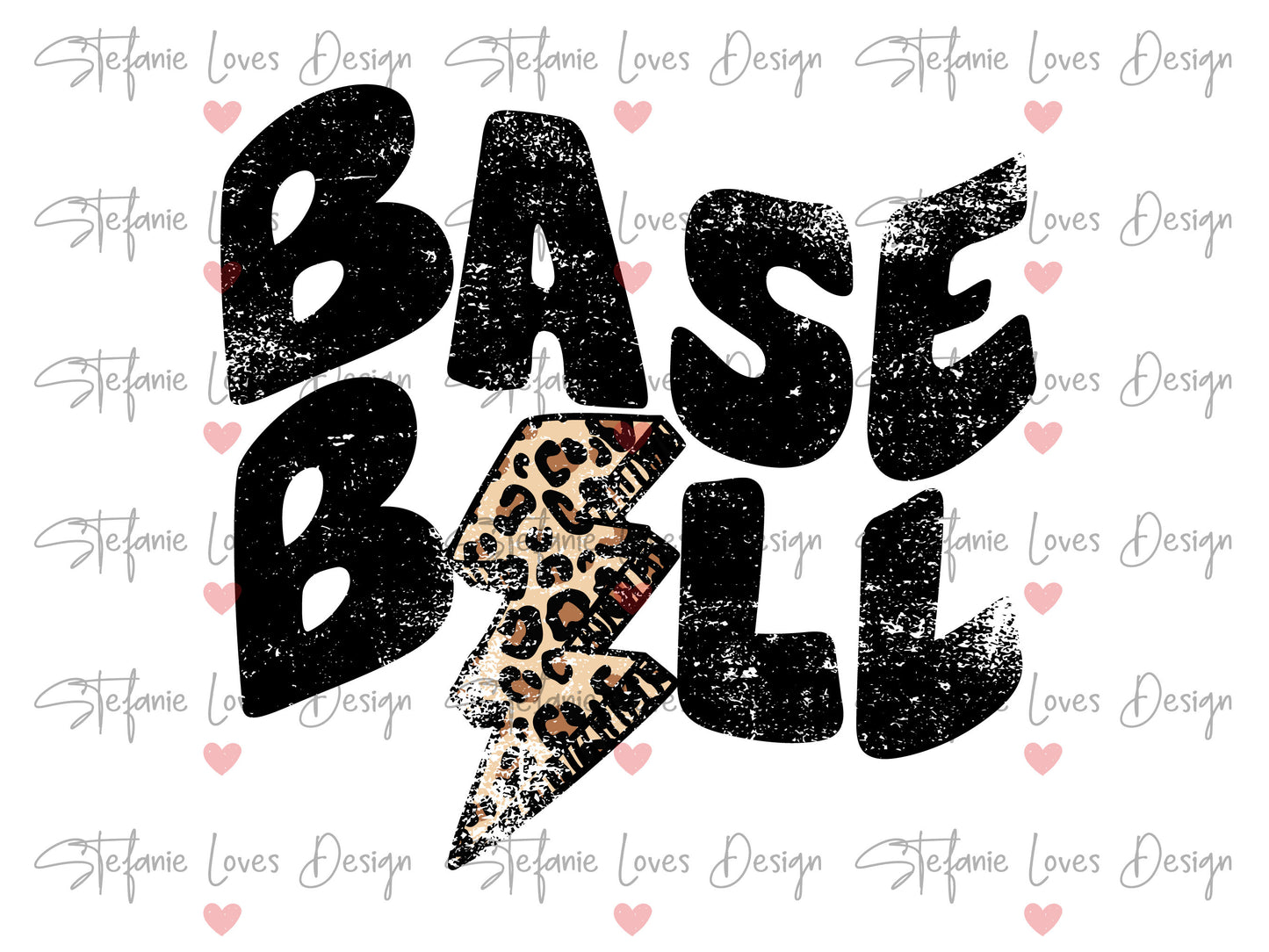 Baseball PNG, Baseball Bolt png, Retro Wavy Letter Digital Design, Lightning Bolt