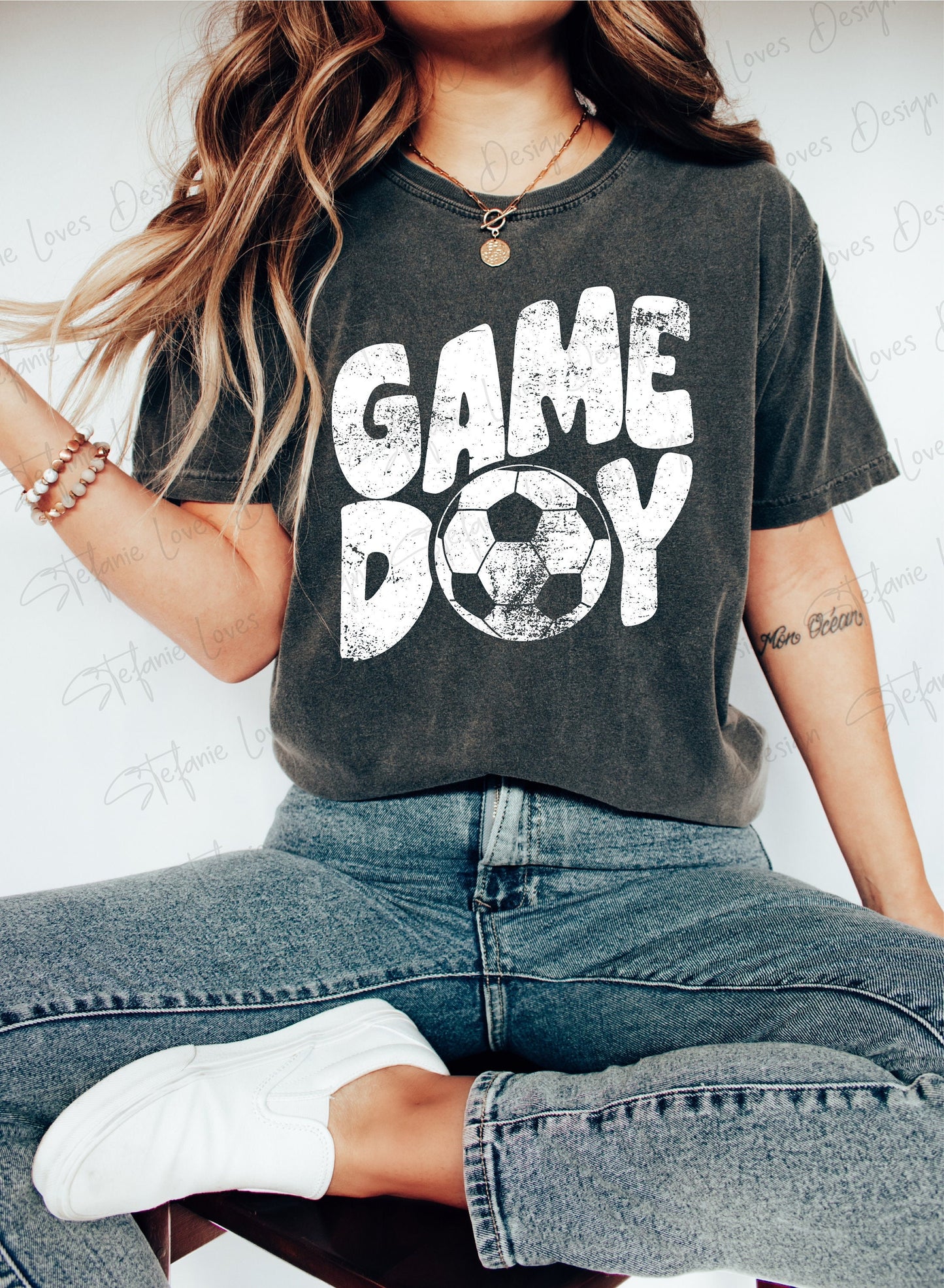 Game Day Soccer png, Distressed Game Day png, Soccer png, Sports png, Digital Design