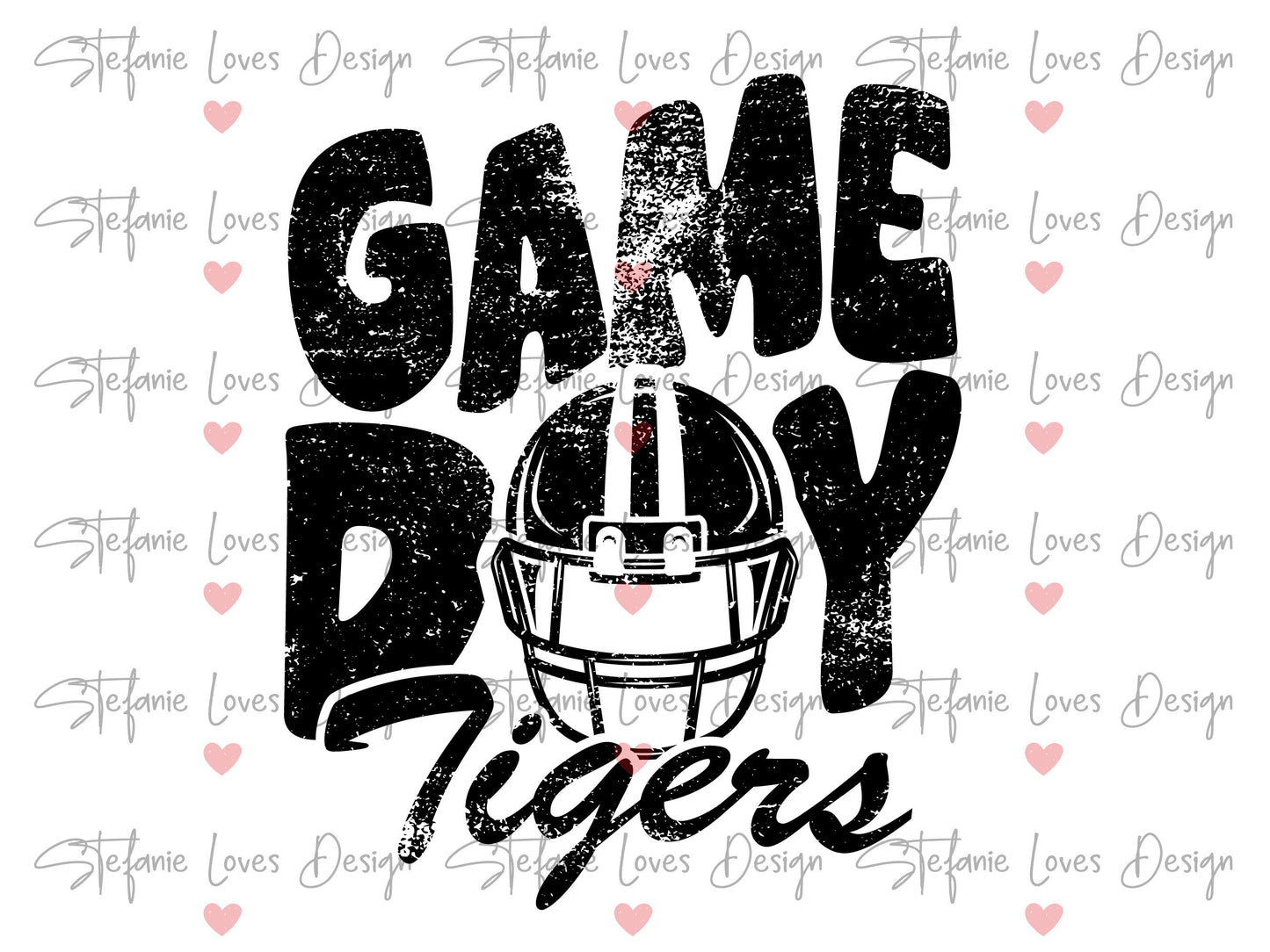 Game Day Tigers png, Distressed Game Day Helmet png, Game Day Football Helmet