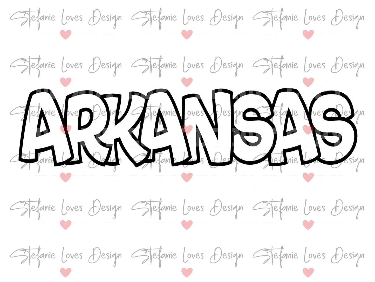 ARKANSAS Outline svg and png, Digital Design