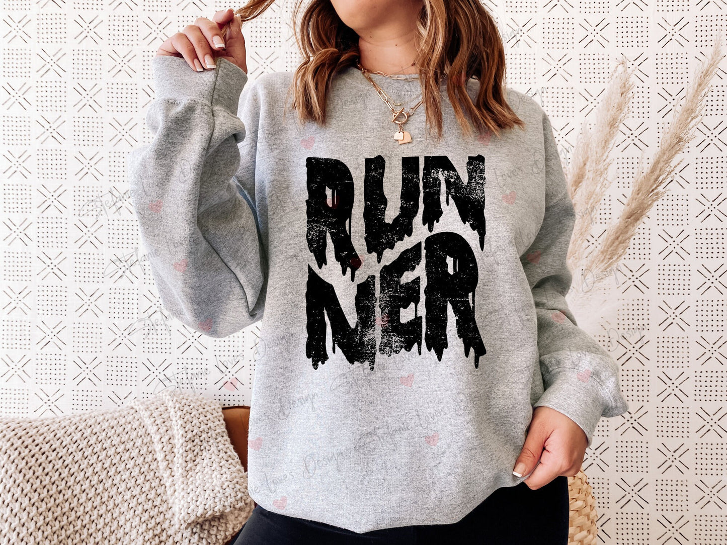 RUNNER HALLOWEEN Distressed Digital Design, Halloween, Fall, PNG, Digital Download,