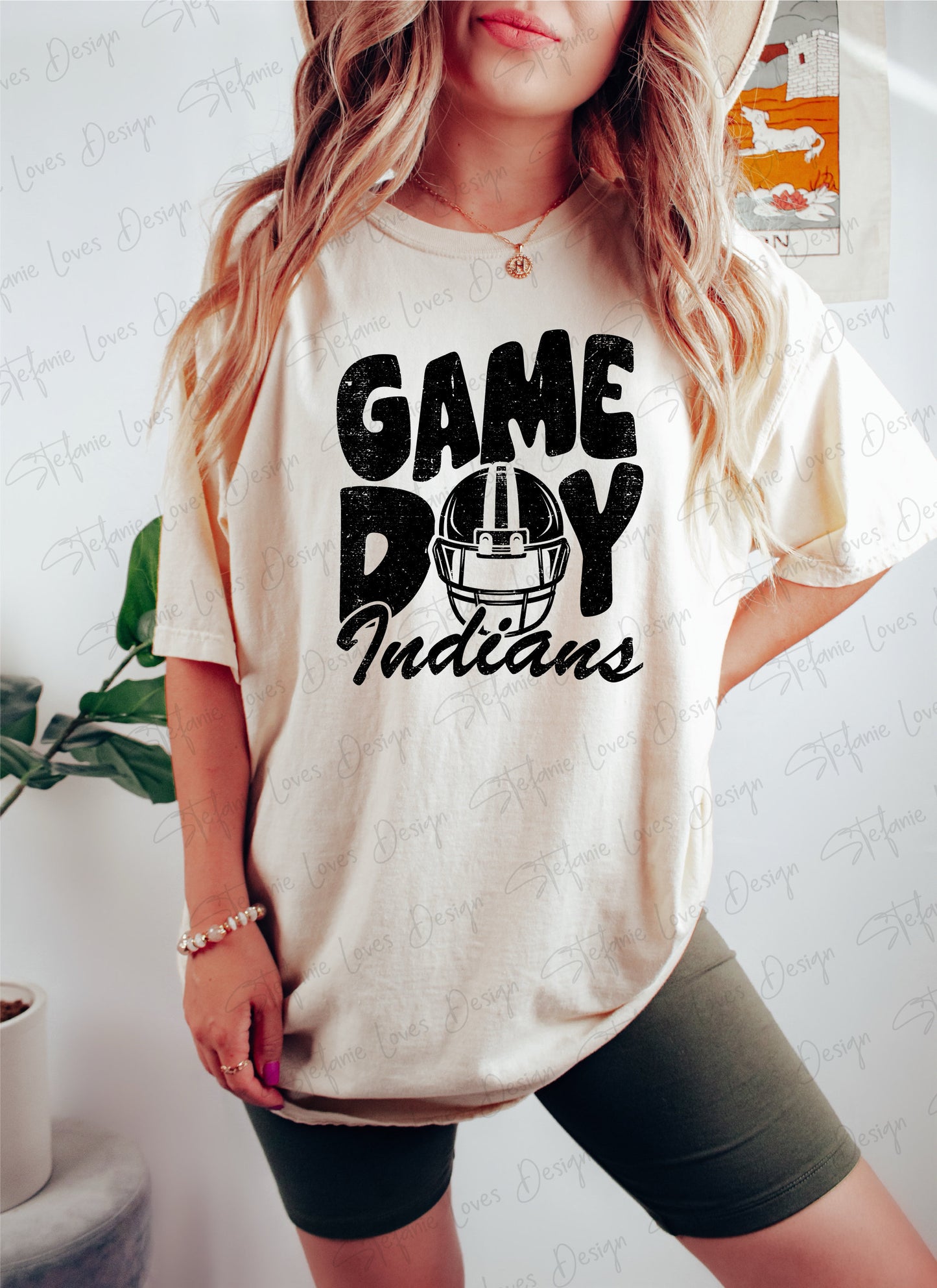 Game Day Indians png, Distressed Game Day Helmet png, Game Day Football Helmet