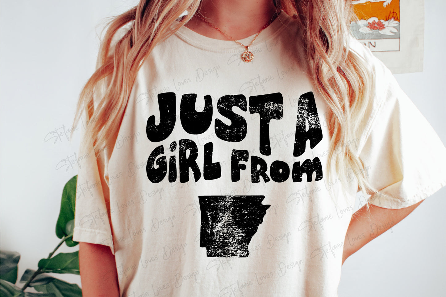 Just A Girl From Arkansas png, Distressed Arkansas png, Arkansas Shirt png, Arkansas Girl, Digital Design