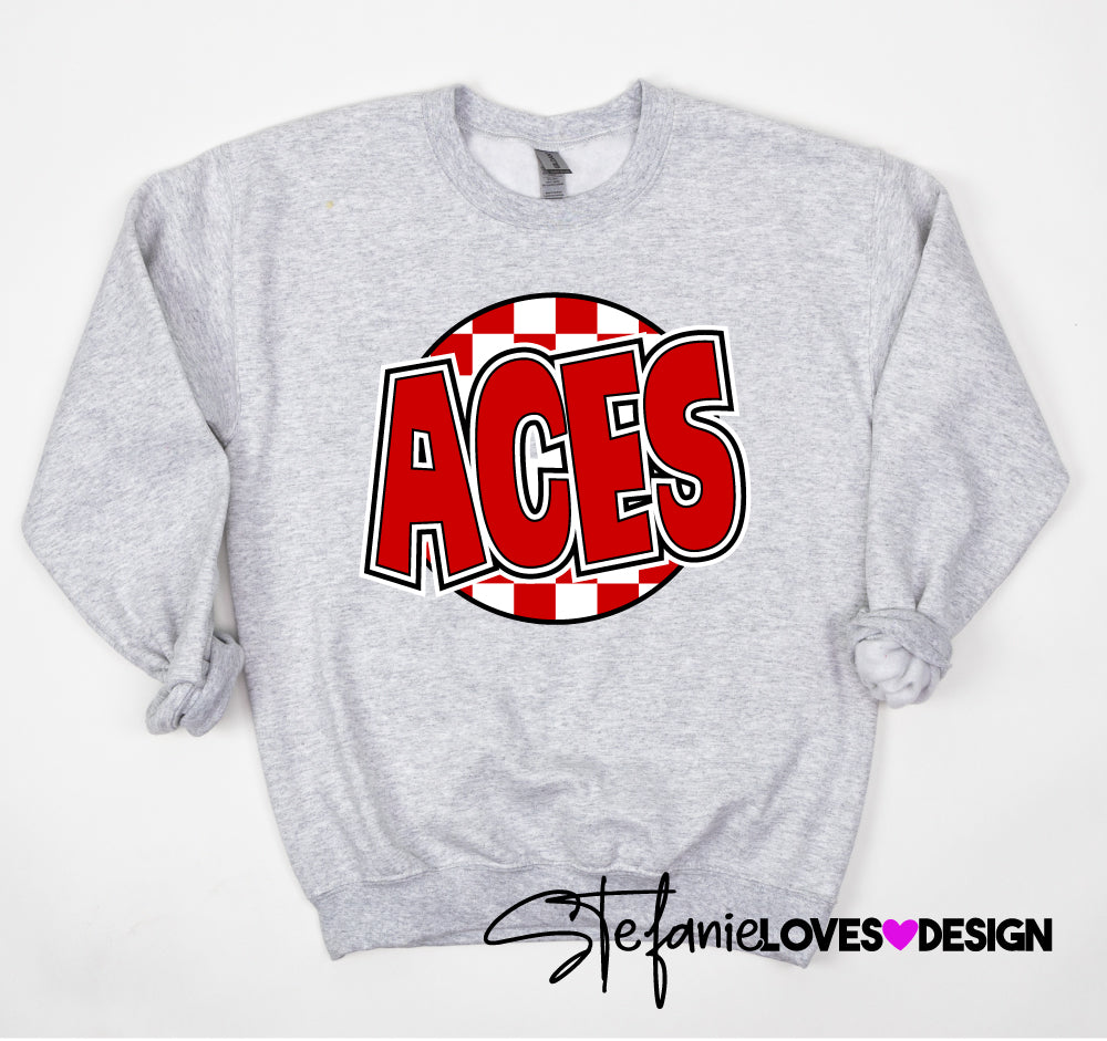 Aces Checkered Circle