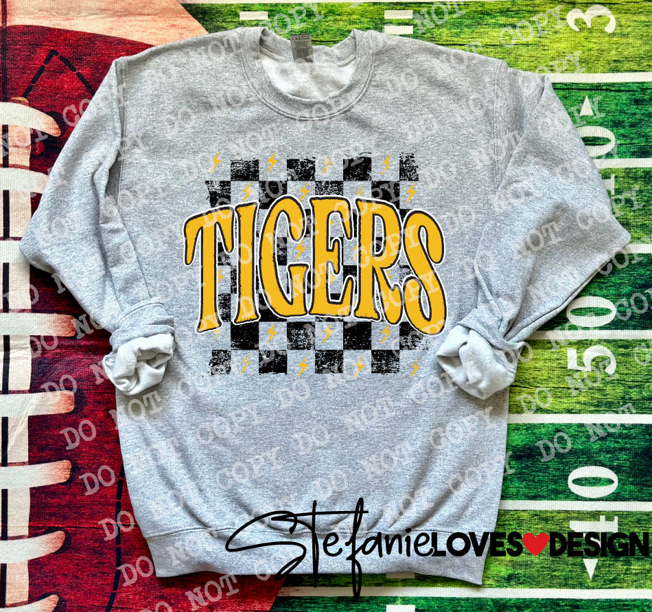 Tigers Checkered Rag Gold & Black