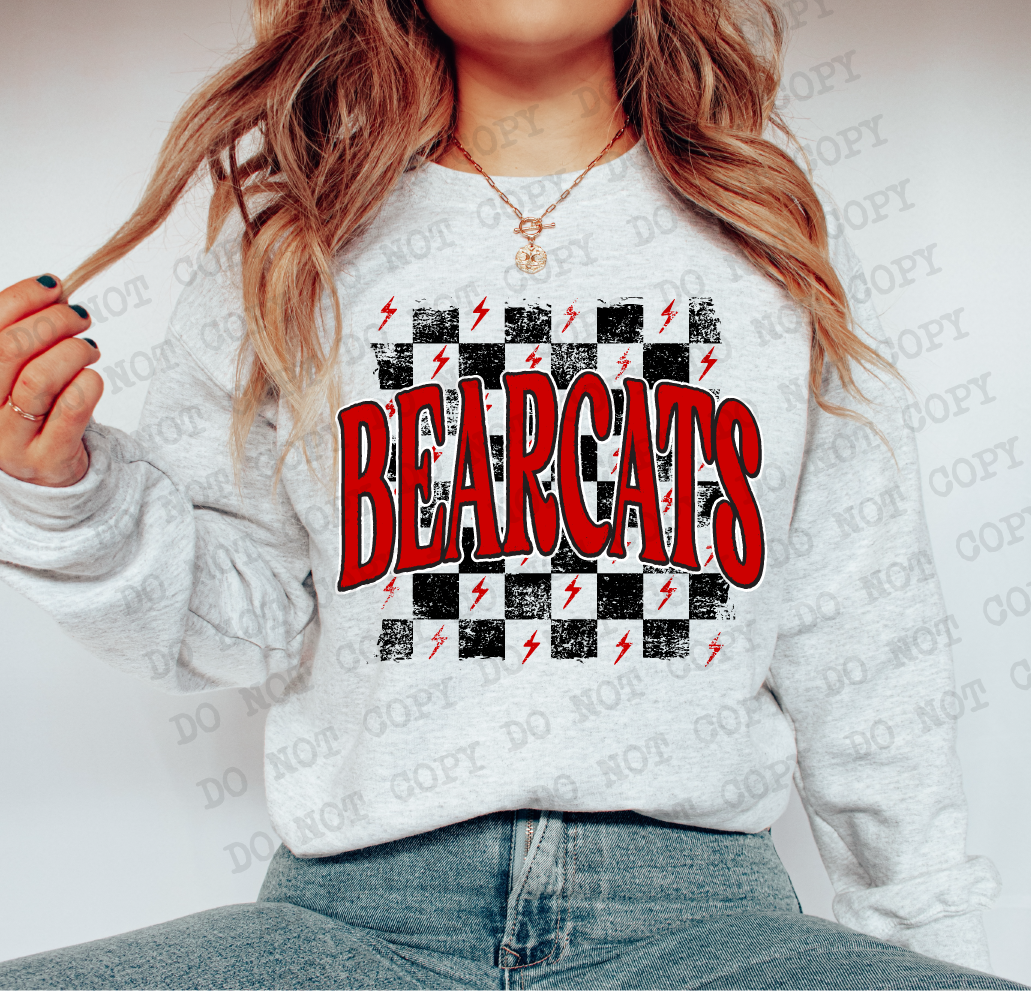 Bearcats Checkered Rag RED