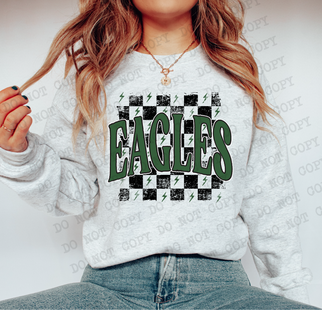 Eagles Checkered Rag Green