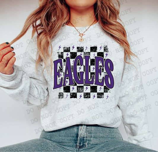 Eagles Checkered Rag Purple