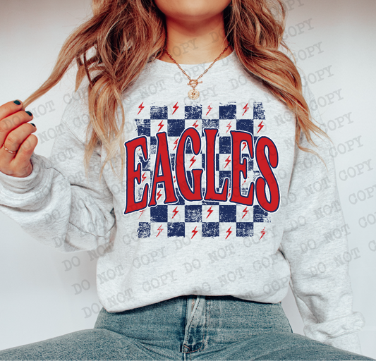 Eagles Checkered Rag Red & Navy