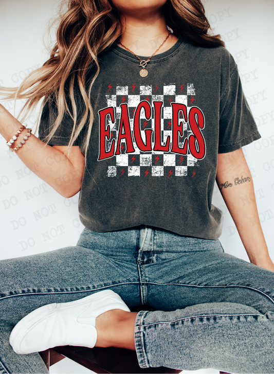Eagles Checkered Rag Red & White