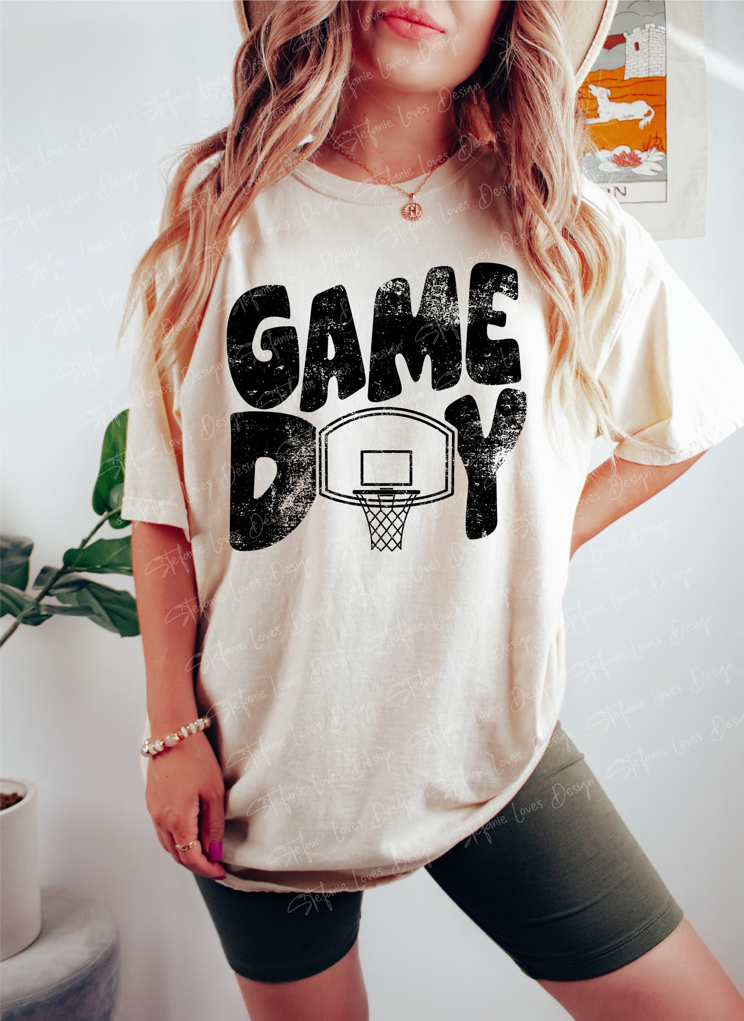 Game Day Basketball HOOP png, Distressed Game Day png, Basktball png, Sports png, Digital Design