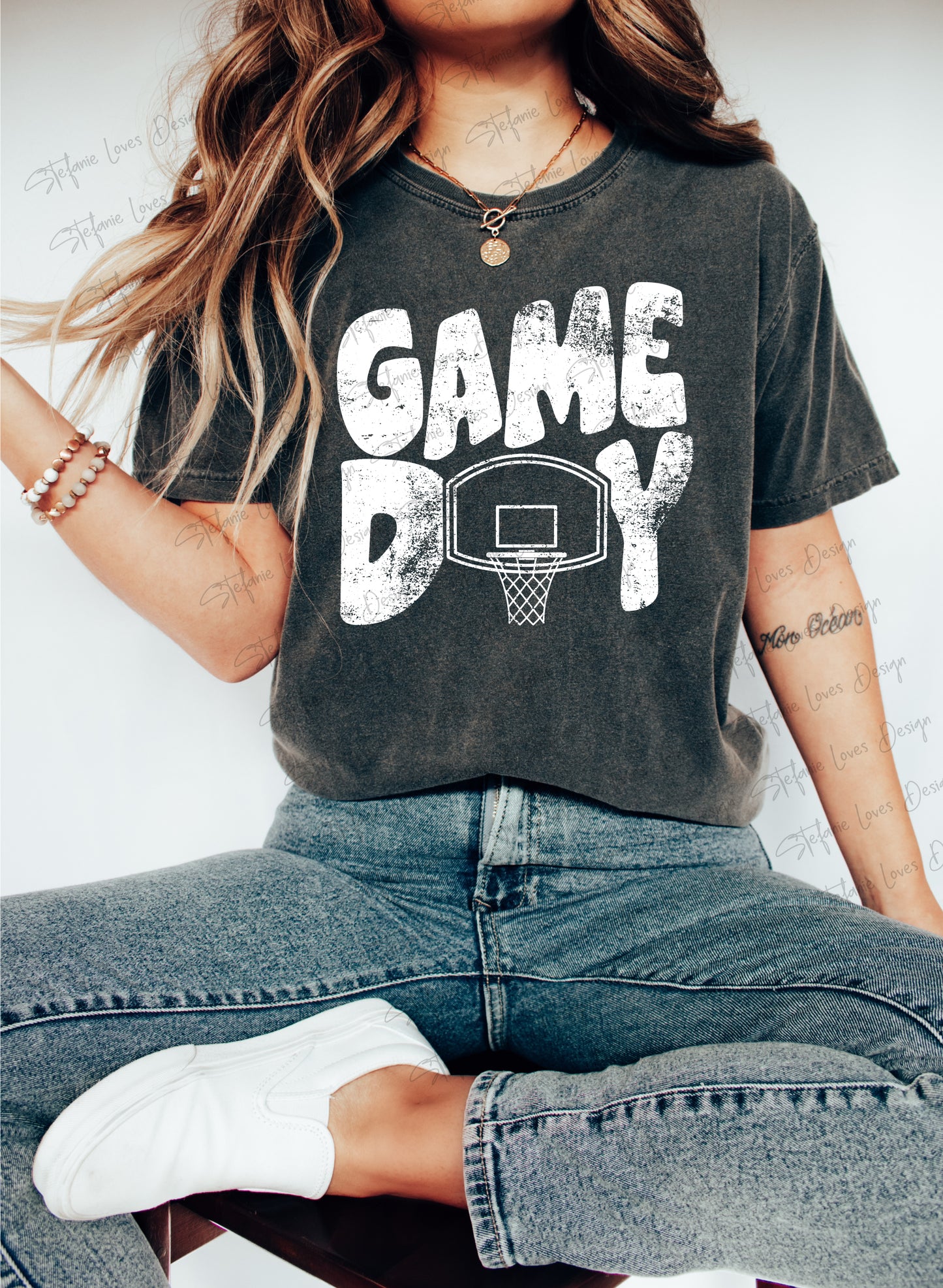 Game Day Basketball HOOP png, Distressed Game Day png, Basktball png, Sports png, Digital Design