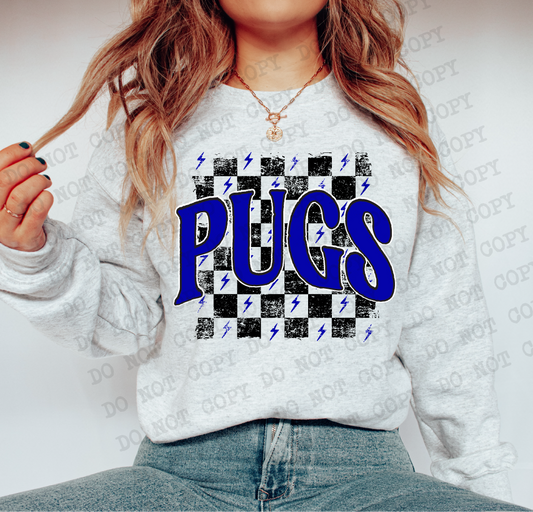 PUGS Checkered Rag ROYAL