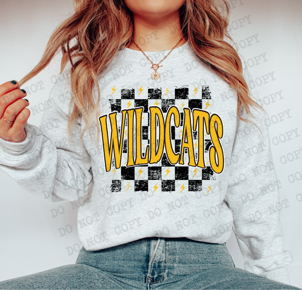 WILDCATS Checkered Rag Gold