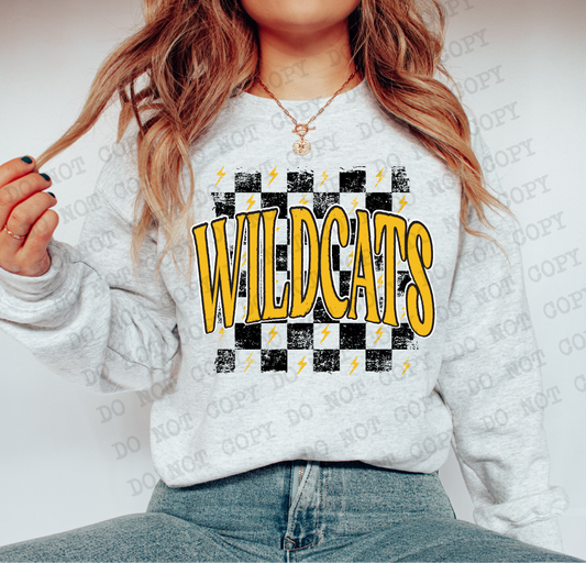 WILDCATS Checkered Rag Gold