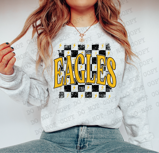 Eagles Checkered Rag Gold