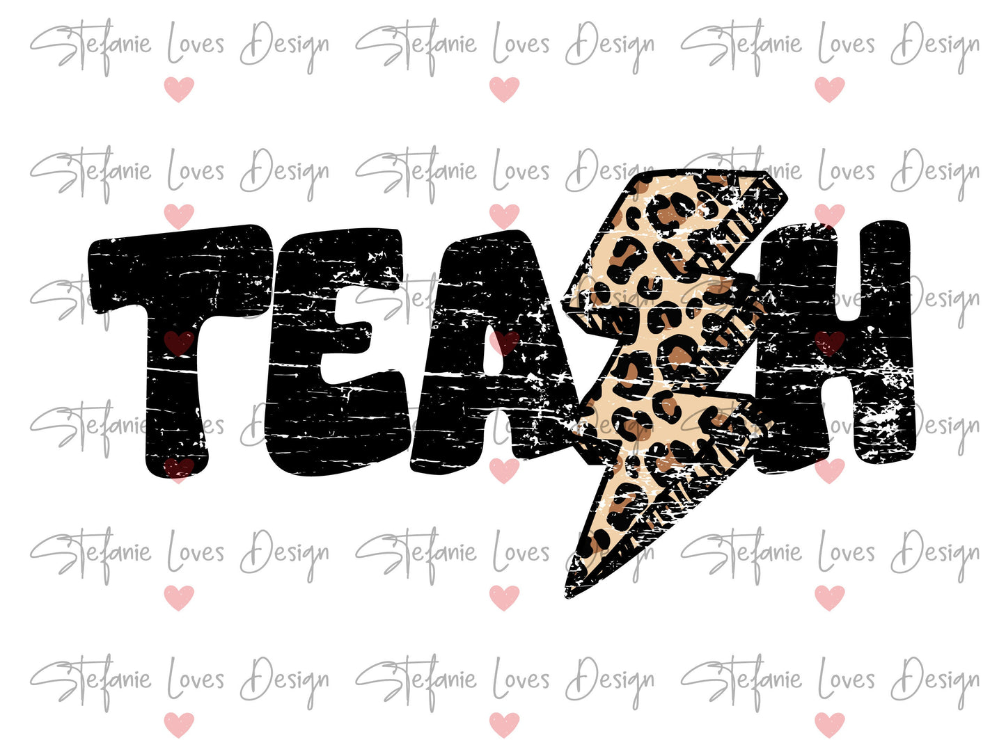 Teach png, Teach, Distressed Lightning Bolt PNG, Leopard Lightning Bolt png, Teach Tee Design