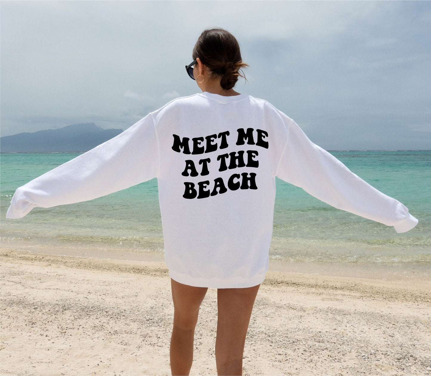 Meet Me At The Beach svg, Beach Vibes svg, Wavy Letters Svg, Digital Design