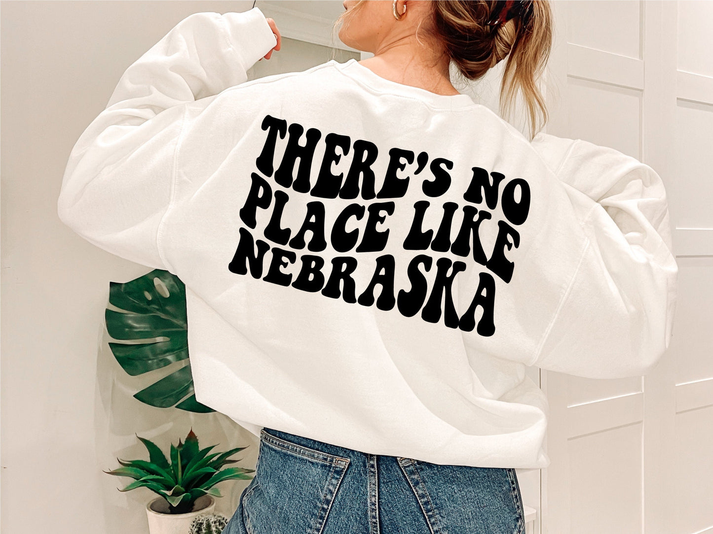 There's No Place Like Nebraska svg, Nebraska svg, Nebraska slogan svg, Wavy Letters svg, Digital Design