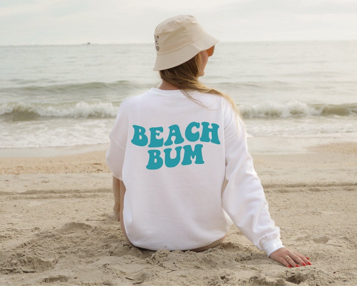 Beach Bum svg, Wavy Letters Svg, Digital Design