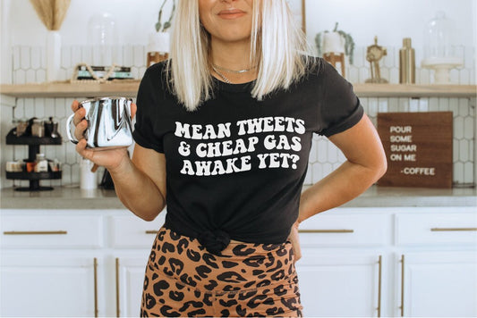 Mean Tweets and Cheap Gas Awake yet SVG, Trump svg, Trump 2024 svg, Digital Design