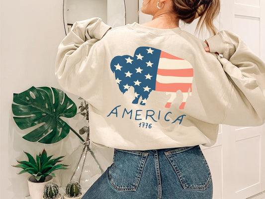 America 1776 Buffalo svg, America svg, Patriotic shirt svg Digital Design