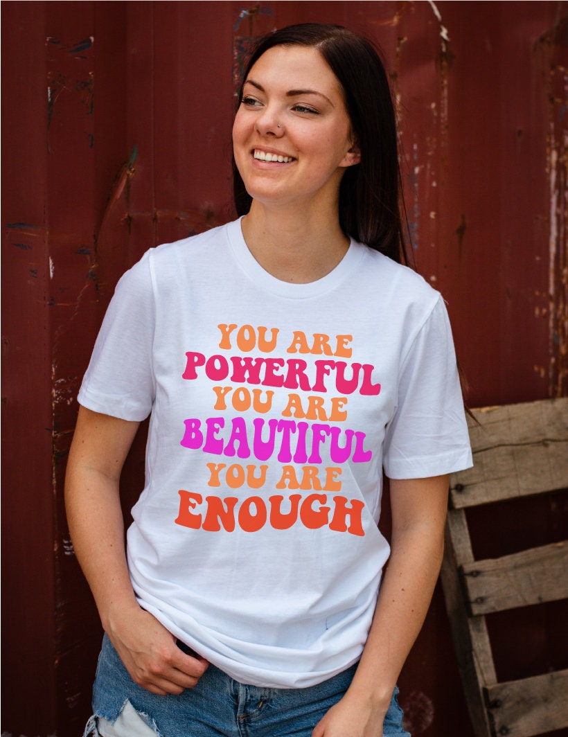 You Are Powerful You Are Beautiful You Are Enough svg, Self Love Club svg, Girl Power svg, Grl Power