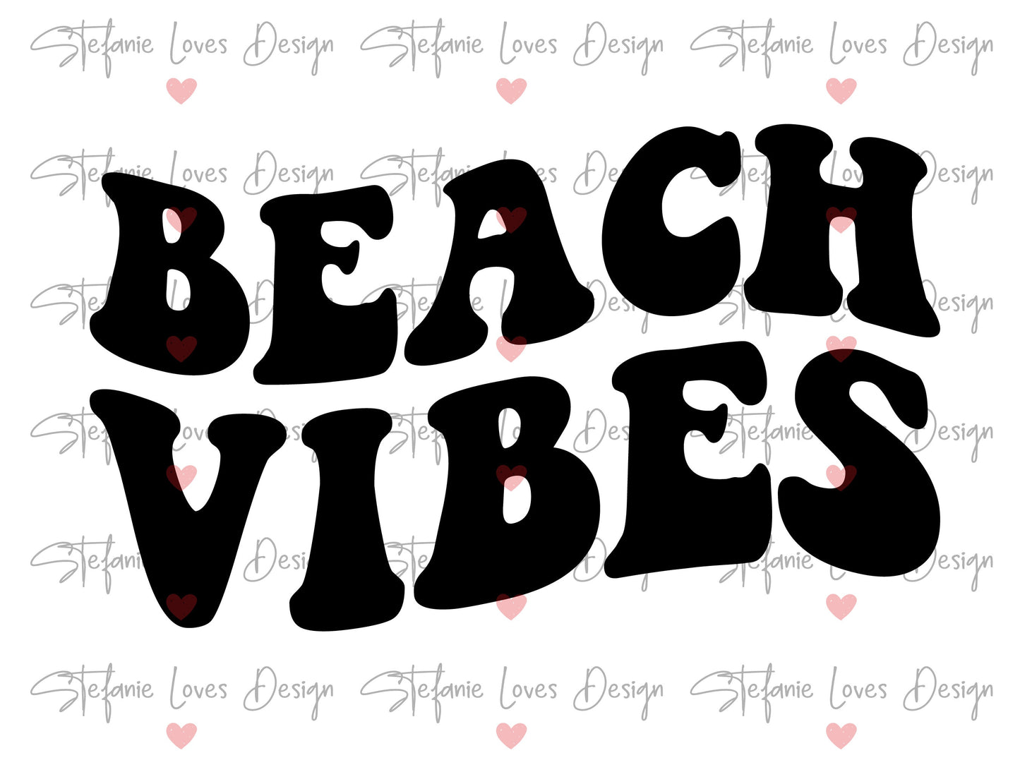 Beach Vibes svg, Beach Vibes Shirt, Wavy Letters Svg, Digital Design