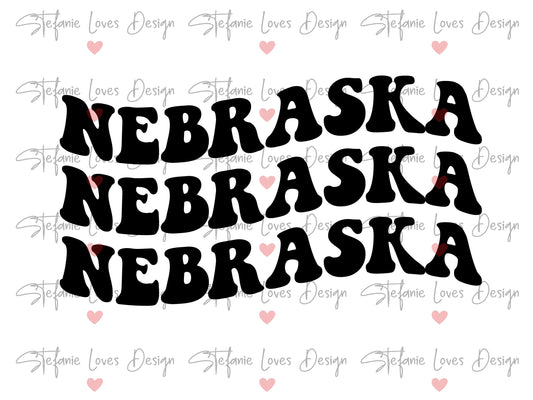 Nebraska svg, Nebraska Repeat svg, Retro svg, Digital Design