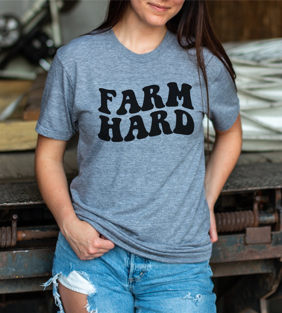 Farm Hard svg, Farm svg, Farmer svg, Wavy Letters Svg, Digital Design