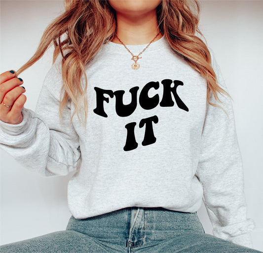 Fuck It svg, Wavy Letters Svg, Digital Design