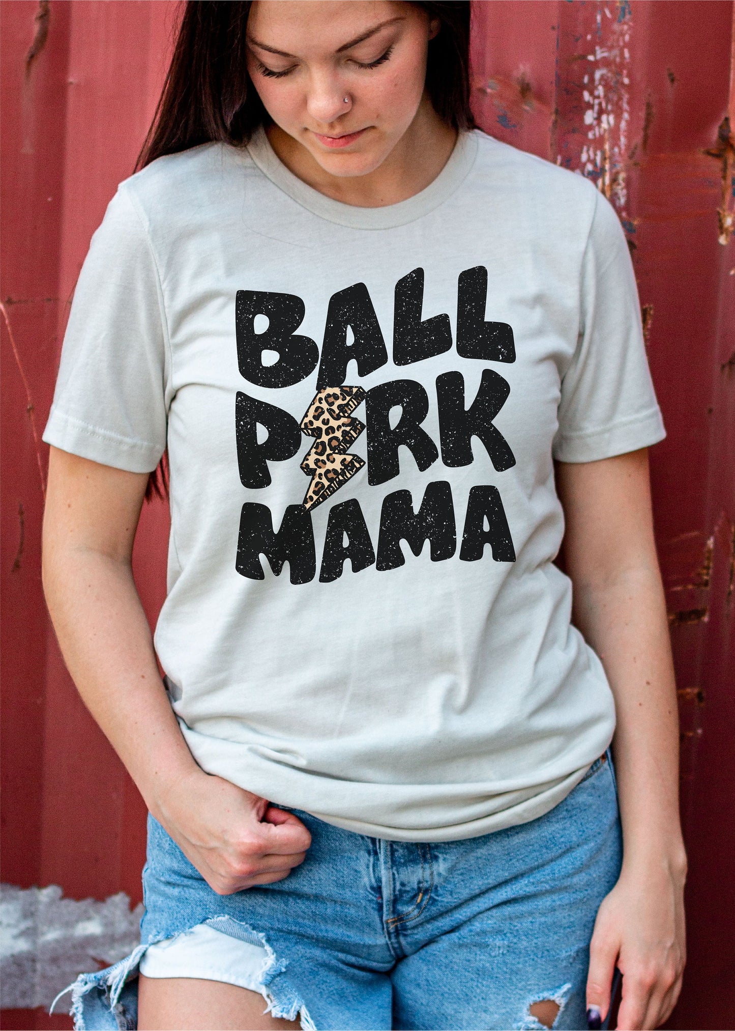 Ballpark Mom png, Baseball Mom png, Distressed Lightning Bolt PNG, Leopard Lightning Bolt png, Sports Mom Tee Design