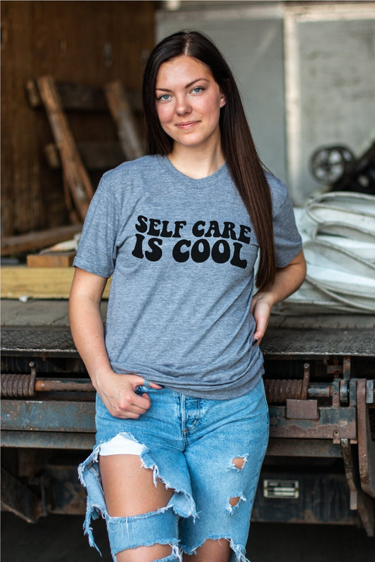 Self Care is Cool svg, Self Care svg, Wavy Letters Svg, Digital Design