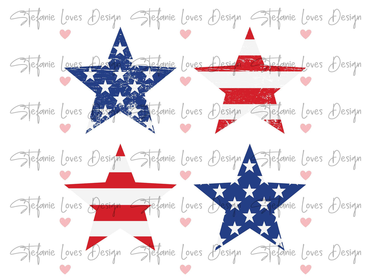Stars and Stripes Star PNG, Patriotic Star png, Digital Design