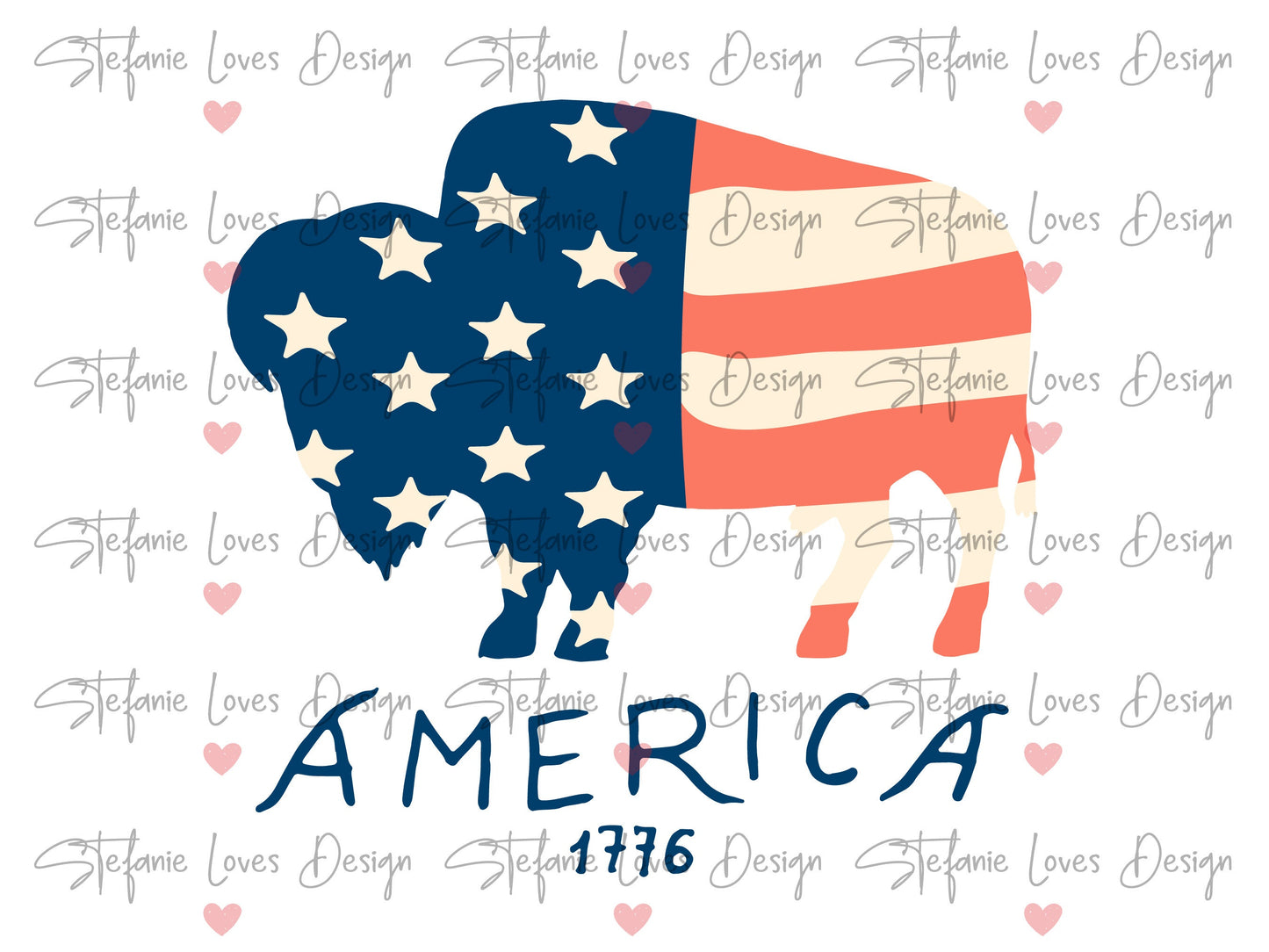 America 1776 Buffalo svg, America svg, Patriotic shirt svg Digital Design