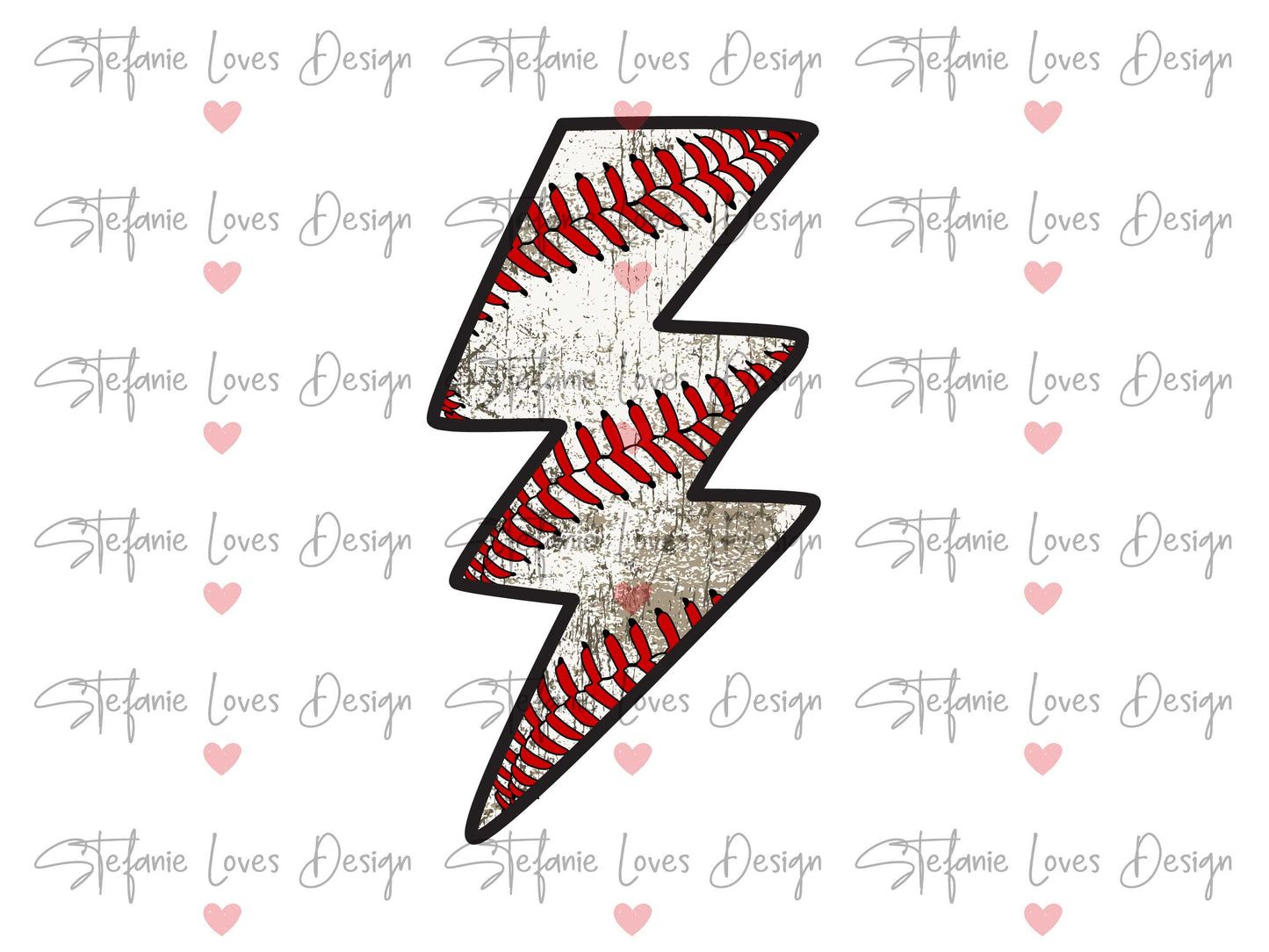 Baseball Lightning Bolt PNG, Baseball Lightning Bolt Grunge png, Digital Design