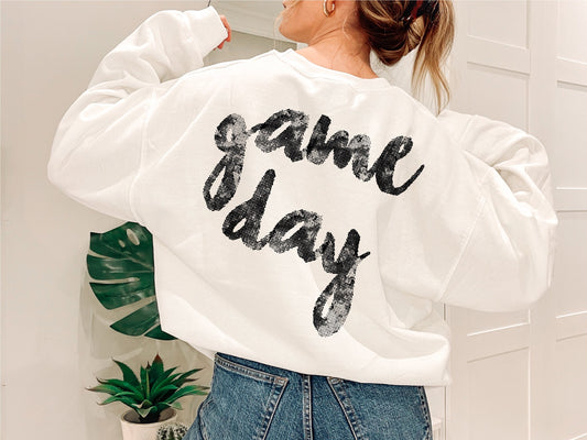 Game Day Script svg, Distressed Game Day svg, Sports Svg, Digital Design
