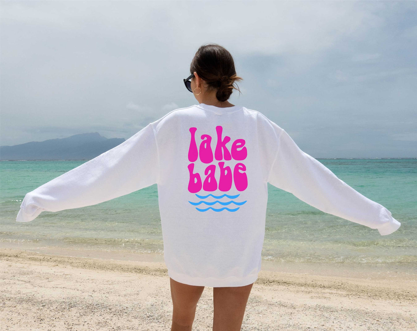 Lake Babe svg, Lake Babe with Waves svg, Wavy Letters, Digital Design