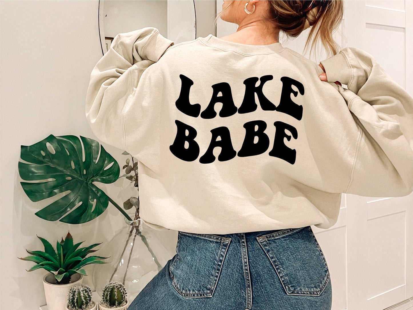 Lake Babe svg, Lake svg, Wavy Letters, Digital Design