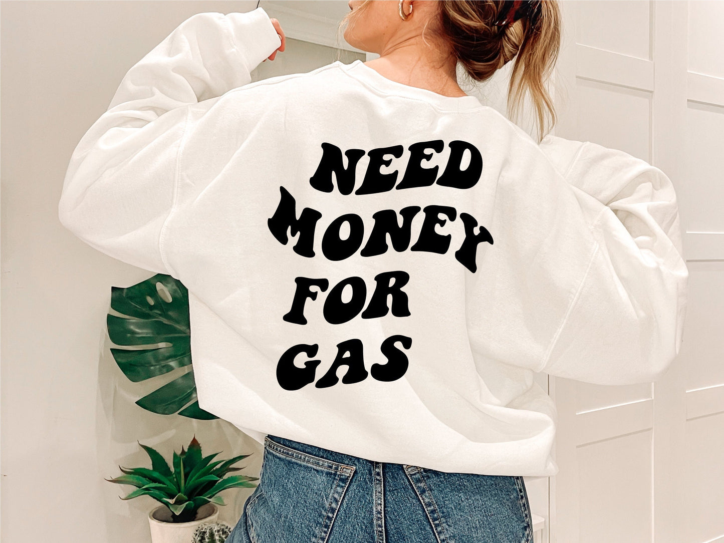 Need Money For Gas Gas svg, Wavy Letters svg, Digital Design