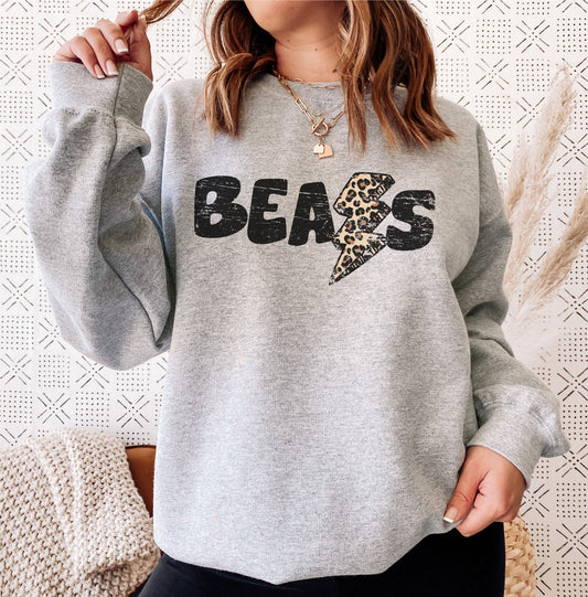 Bears Distressed Lightning Bolt PNG, Leopard Lightning Bolt png, Eagles Mascot
