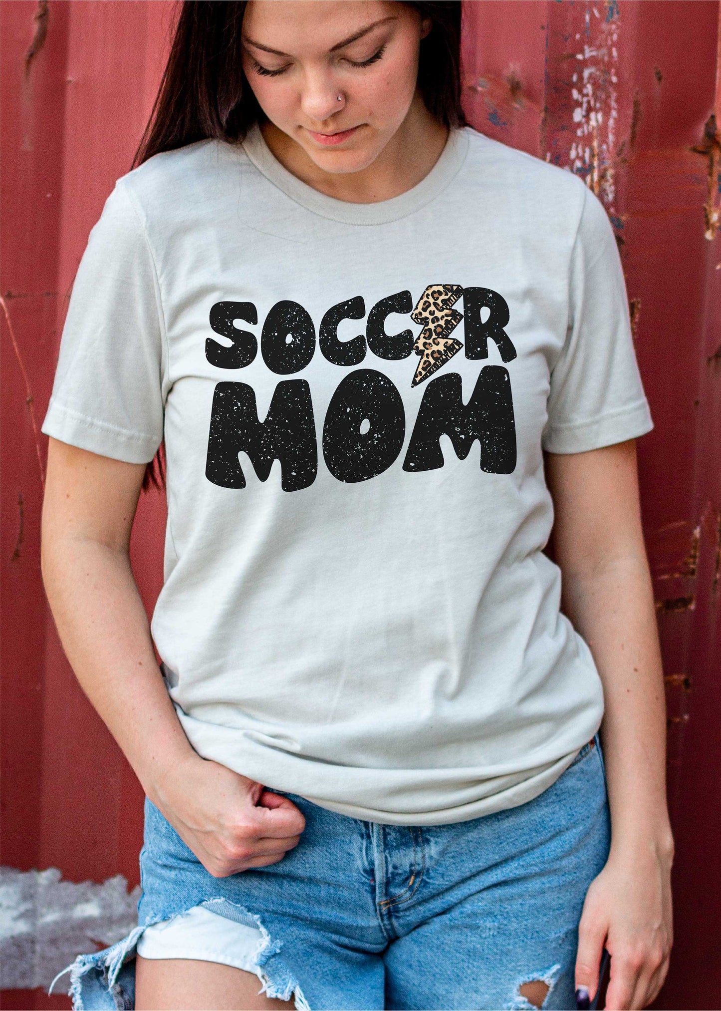 Soccer Mom Lightning Bolt png, Distressed Soccer Mom png, Sports png, Digital Design