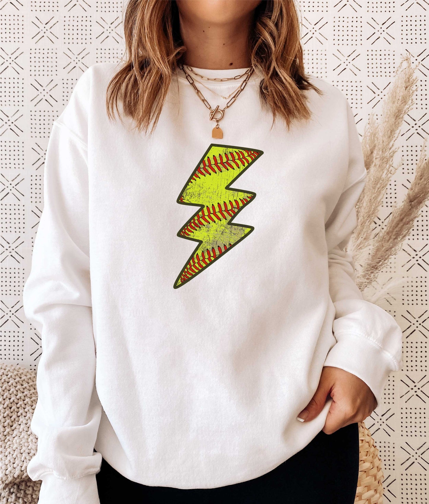 Softball Lightning Bolt PNG, Softball Lightning Bolt Grunge png, Digital Design
