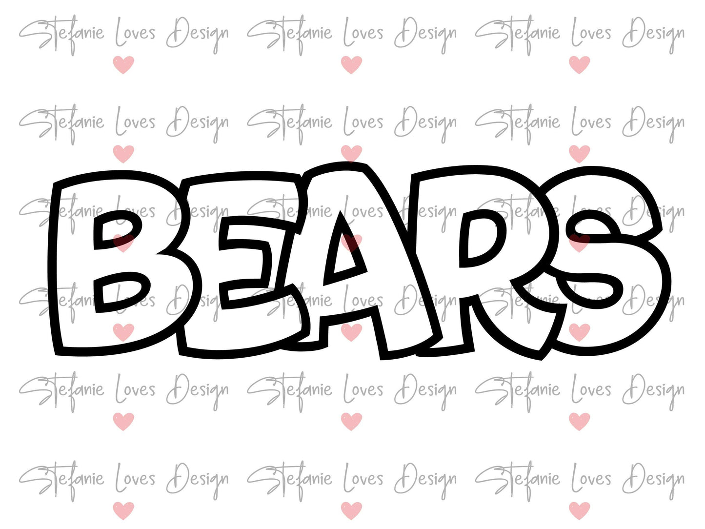 Bears svg, Bears Outline svg, Bears shirt svg, Digital Design, Bears Mascot