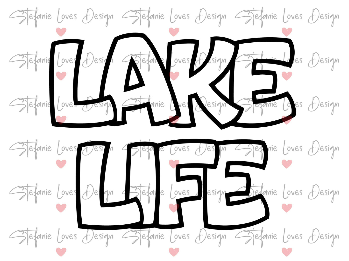 Lake Life svg, Lake Life Outline svg, Summer, Digital Design