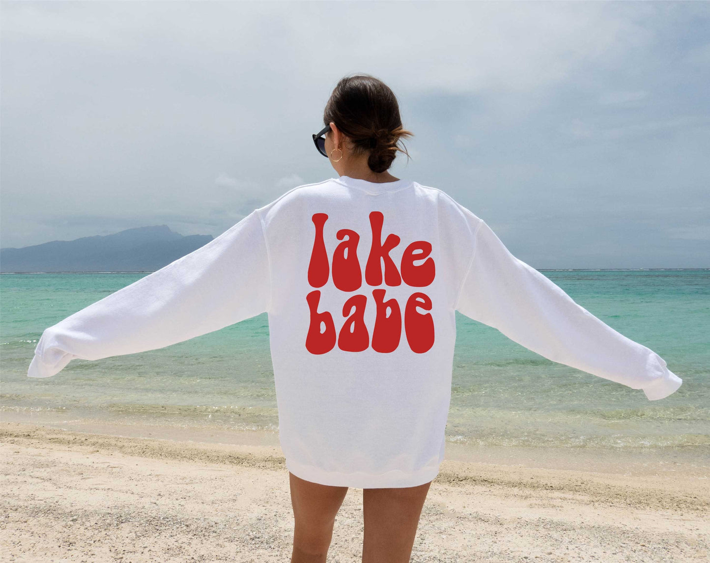 Lake Babe svg, Lake Babe with Waves svg, Wavy Letters, Digital Design